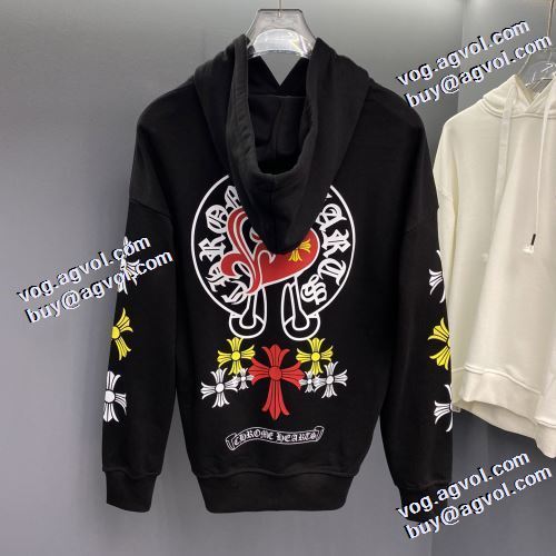 高級感ある 2021秋冬 クロムハーツ CHROME HEARTS パーカー 2色可選 プリントパーカ 程よい厚み クロムハーツコピーブランド