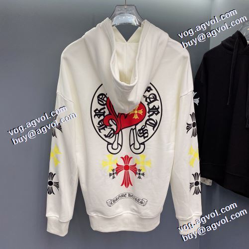 高級感ある 2021秋冬 クロムハーツ CHROME HEARTS パーカー 2色可選 プリントパーカ 程よい厚み クロムハーツコピーブランド