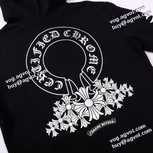 スタイルアップ効果 2021秋冬 パーカー クロムハーツ CHROME HEARTS クロムハーツブランドコピー ロゴパーカー 秋の定番