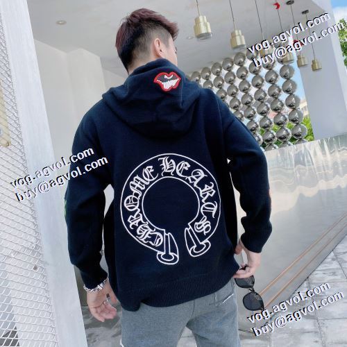 2021秋冬 クロムハーツコピー ブランド 高級感溢れるデザイン オリジナルプリント クロムハーツ CHROME HEARTS プルオーバーパーカー