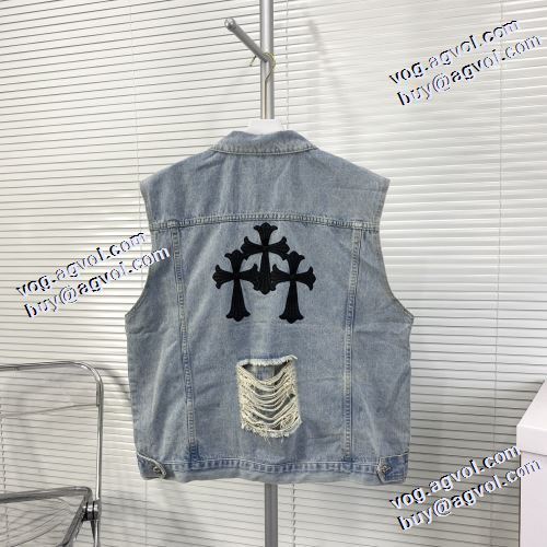 2021秋冬 今一番HOTな新品  クロムハーツ CHROME HEARTS クロムハーツブランドコピー デニムジャケット 高級感漂わせる ハーフコート
