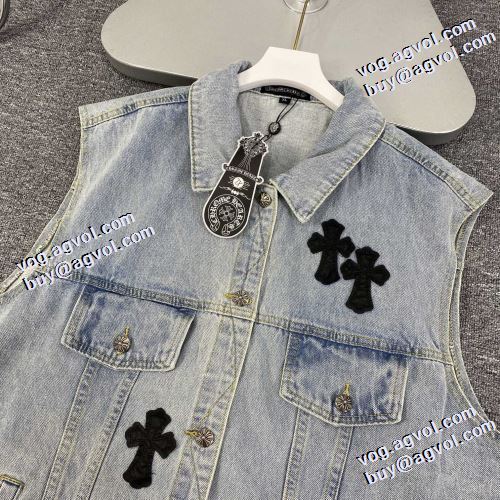 2021秋冬 今一番HOTな新品  クロムハーツ CHROME HEARTS クロムハーツブランドコピー デニムジャケット 高級感漂わせる ハーフコート