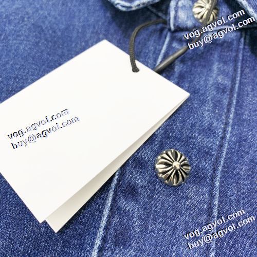 2021秋冬 大人気アイテム！入手困難 クロムハーツコピー クロムハーツ CHROME HEARTS デニムジャケット 堪能できるコート ギャザーを寄せた襟