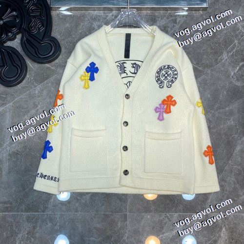 クロムハーツブランド コピー 2021秋冬 耐久性に優れ クロムハーツ CHROME HEARTS セーター 2色可選 春先まで使える 堪能できるコート