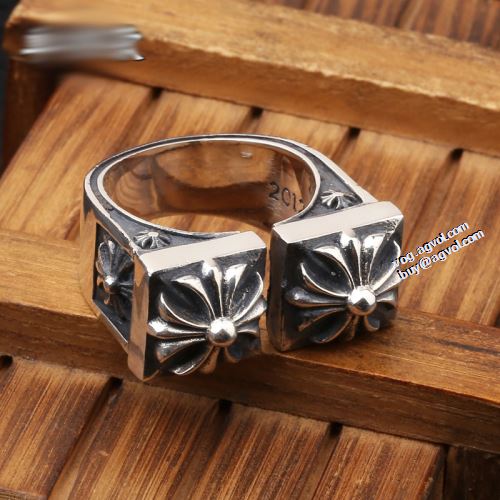 繊細な細工 2021 クロムハーツ CHROME HEARTS リング クロムハーツブランド 偽物 通販 おしゃれに絶大な人気の シルバーリング