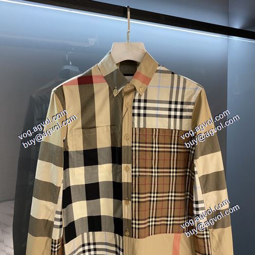 チノパン 狙える優秀アイテム 2021春夏 バーバリー BURBERRY 長袖シャツ 3色可選 バーバリーブランドスーパーコピー
