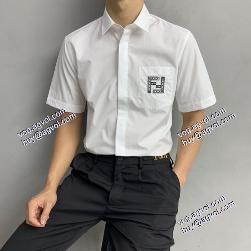 2021春夏 海外セレブ愛用 フェンディ FENDI 半袖シャツ フェンディブランド 偽物 通販