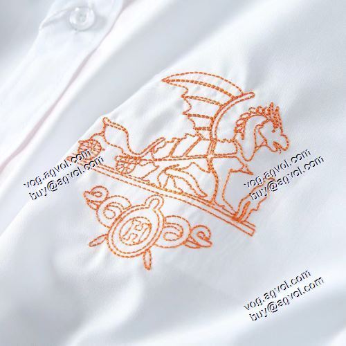 スタイルアップ効果 2021春夏 エルメス HERMES 半袖シャツ 2色可選 エルメスコピー 高級感ある