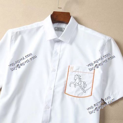 2021春夏 エルメス HERMES 半袖シャツ 2色可選 高級感を引き立てる HERMESスーパーコピー 激安