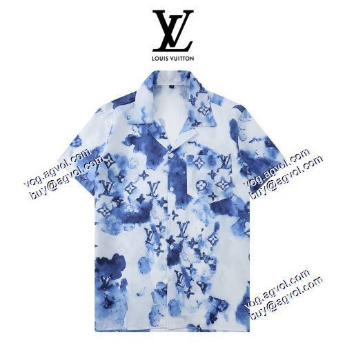 肌触りのいい ルイ ヴィトン LOUIS VUITTON 半袖シャツ LOUIS VUITTONスーパーコピー 激安