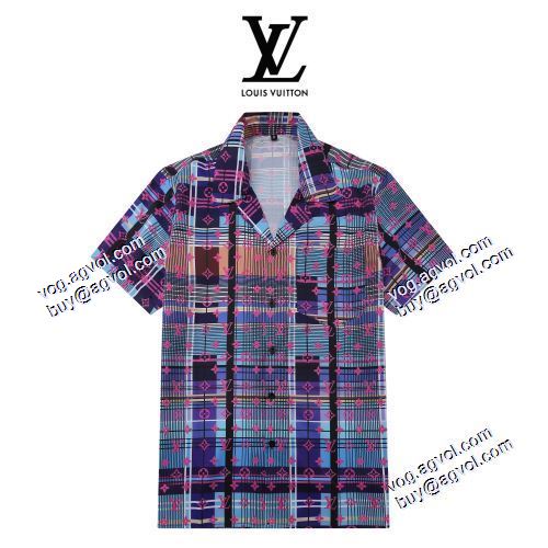 【人気ブログ掲載】 ルイ ヴィトン LOUIS VUITTON 2021春夏 半袖シャツ LOUIS VUITTON偽物ブランド