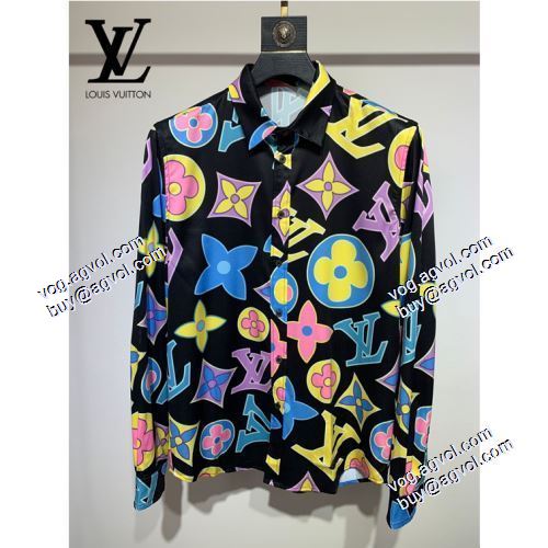 愛らしさ抜群！2021春夏 ルイ ヴィトン LOUIS VUITTON 長袖シャツ LOUIS VUITTONブランドコピー 高品質 人気
