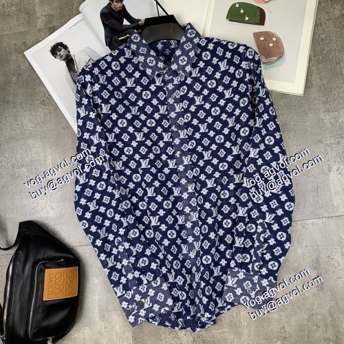 特別人気感謝SALE 2021春夏 ルイ ヴィトン LOUIS VUITTON 長袖シャツ 2色可選 ルイ ヴィトンスーパーコピー 激安