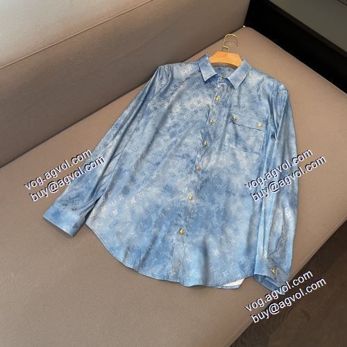 最安値！2021春夏 ルイ ヴィトン LOUIS VUITTON 長袖シャツ 2色可選 LOUIS VUITTONスーパーコピー