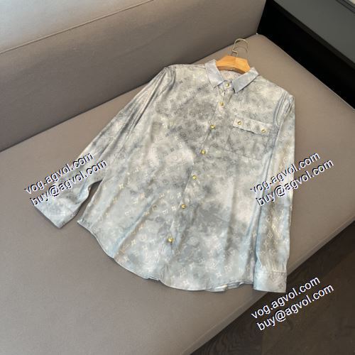 最安値！2021春夏 ルイ ヴィトン LOUIS VUITTON 長袖シャツ 2色可選 LOUIS VUITTONスーパーコピー