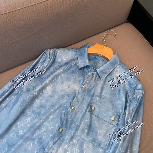 最安値！2021春夏 ルイ ヴィトン LOUIS VUITTON 長袖シャツ 2色可選 LOUIS VUITTONスーパーコピー
