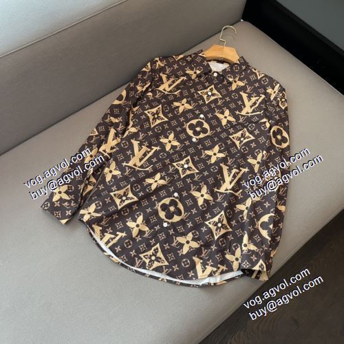 追跡付/関税無 ルイ ヴィトン LOUIS VUITTON 長袖シャツ LOUIS VUITTONブランド 偽物 通販 2021春夏 上品な輝きを放つ形