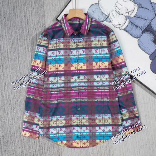 落ち着いた感覚 2021春夏 LOUIS VUITTONブランドスーパーコピー クラシックシャツ ルイ ヴィトン LOUIS VUITTON 長袖シャツ