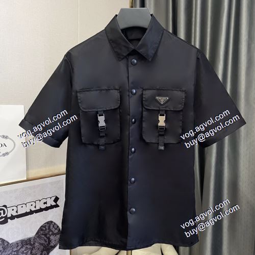 2021春夏 プラダ PRADA 半袖シャツ 先行販売 PRADAコピーブランド