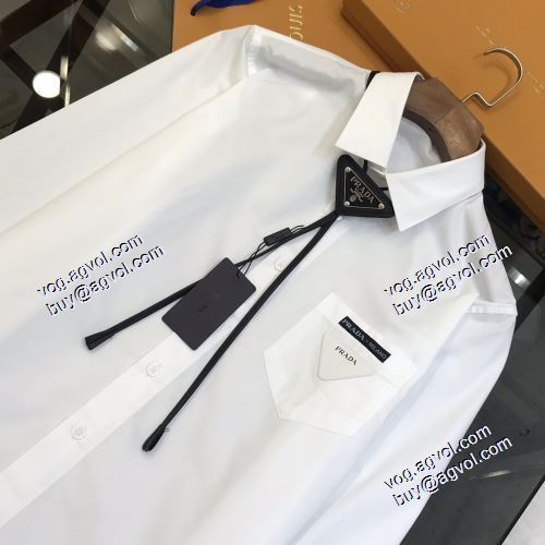完売品！2021春夏 プラダ PRADA 長袖シャツ プラダコピー ファッション 人気 エジプシャンコットンポプリン シャツ