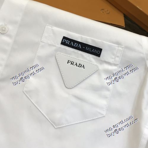 完売品！2021春夏 プラダ PRADA 長袖シャツ プラダコピー ファッション 人気 エジプシャンコットンポプリン シャツ