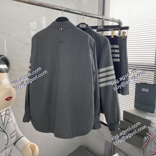 2021春夏 希少価値大！ トムブラウン THOM BROWNE 長袖シャツ THOM BROWNEコピー ウールのシャツ