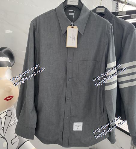2021春夏 希少価値大！ トムブラウン THOM BROWNE 長袖シャツ THOM BROWNEコピー ウールのシャツ