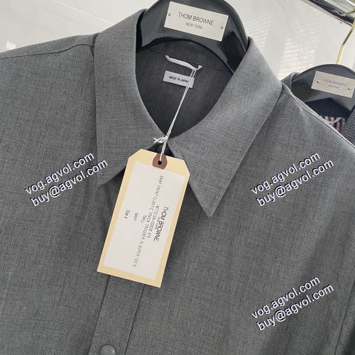 2021春夏 希少価値大！ トムブラウン THOM BROWNE 長袖シャツ THOM BROWNEコピー ウールのシャツ
