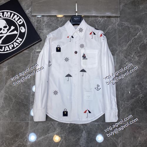 2021春夏 トムブラウン THOM BROWNE 高級感ある 長袖シャツ 2色可選 THOM BROWNEコピーブランド 早くも完売している 流行に関係なく長年愛用できる