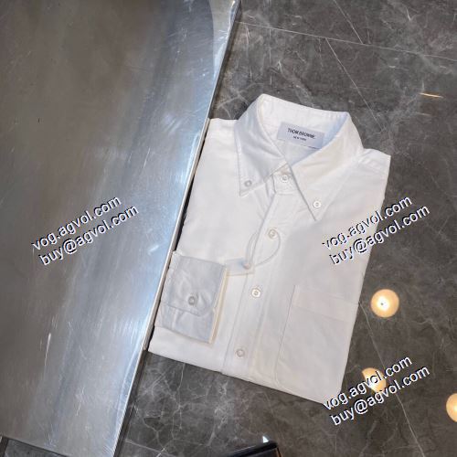 トムブラウン THOM BROWNE 2021春夏 長袖シャツ THOM BROWNE偽物ブランド 綺麗に決まるフォルム！