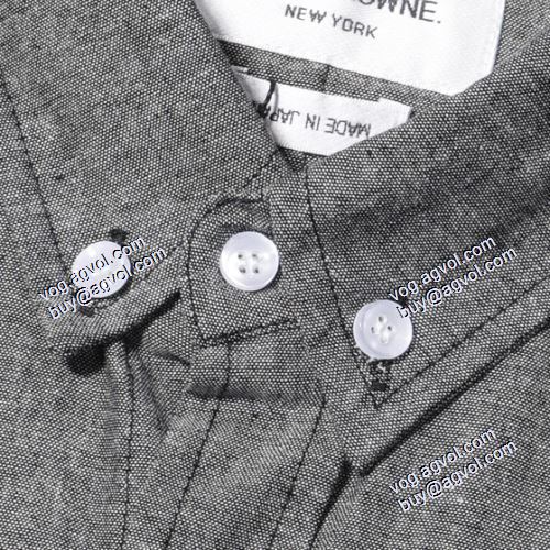 長袖シャツ 2色可選 選べる極上 2021春夏 トムブラウン THOM BROWNE トムブラウンブランド コピー 4BAR ストレートフィット シャンブレーシャツ