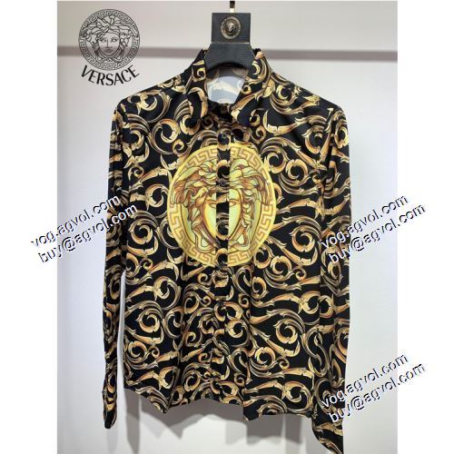 2021春夏  着心地がいいです 数に限りがある ヴェルサーチVERSACE 長袖シャツ 2色可選 ヴェルサーチブランド 偽物 通販 生地は軽くて 柔らかくて柔らかいです 吸湿性が強くて