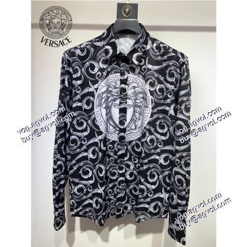 2021春夏  着心地がいいです 数に限りがある ヴェルサーチVERSACE 長袖シャツ 2色可選 ヴェルサーチブランド 偽物 通販 生地は軽くて 柔らかくて柔らかいです 吸湿性が強くて