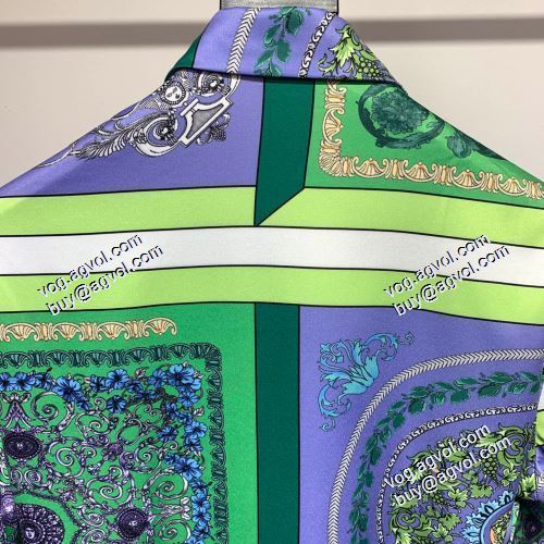 落ち着いた感覚 2021春夏 ヴェルサーチVERSACE 長袖シャツ 個性的でファッション的なプリントのデザイン 高級感漂わせる ヴェルサーチスーパーコピー 激安 細工が精巧です 