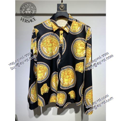 長く愛用できる 2021春夏 ヴェルサーチVERSACE 長袖シャツ ヴェルサーチ偽物ブランド 細工が細かい，品質保証