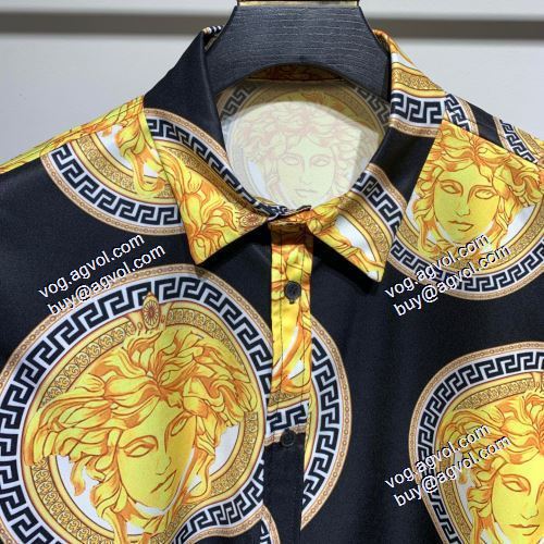 長く愛用できる 2021春夏 ヴェルサーチVERSACE 長袖シャツ ヴェルサーチ偽物ブランド 細工が細かい，品質保証