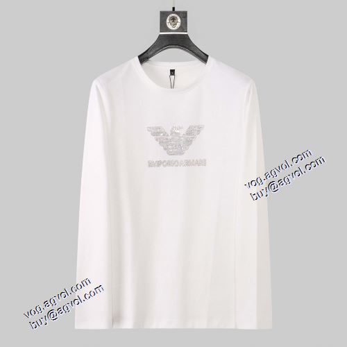 2021秋冬 アルマーニ ARMANI 長袖Tシャツ 2色可選 柔らかい手触り最安値に挑戦 EMPORIO ARMANIブランド コピー