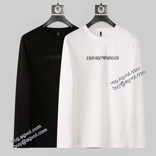 2色可選 長袖Tシャツ 暖かみのある肌触り 人気販売中 EMPORIO ARMANIスーパーコピー 2021秋冬 アルマーニ ARMANI