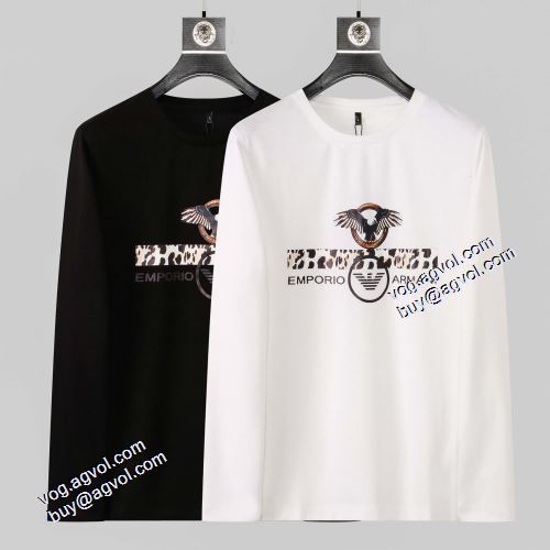 先行販売 2021秋冬 アルマーニ ARMANI 長袖Tシャツ 2色可選 EMPORIO ARMANIコピー 着心地満点