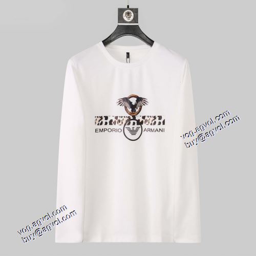 先行販売 2021秋冬 アルマーニ ARMANI 長袖Tシャツ 2色可選 EMPORIO ARMANIコピー 着心地満点