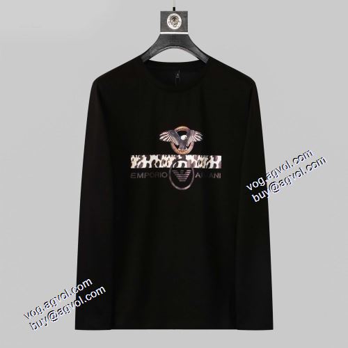 先行販売 2021秋冬 アルマーニ ARMANI 長袖Tシャツ 2色可選 EMPORIO ARMANIコピー 着心地満点