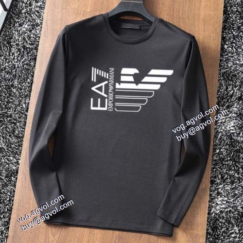 2021秋冬 アルマーニ ARMANI 長袖Tシャツ カジュアル 個性的 EMPORIO ARMANIスーパーコピー 激安 2色可選