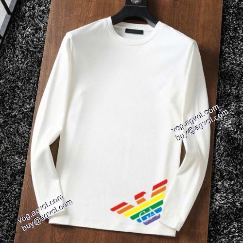 長袖Tシャツ しわになりにくい 2021秋冬 アルマーニ ARMANI 2色可選 EMPORIO ARMANIコピーブランド 希少価値大！