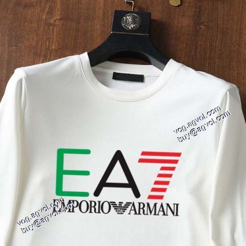 2色可選 長袖Tシャツ ラウンドネック カッコいい印象を付ける 高品質 人気 EMPORIO ARMANI偽物ブランド 2021秋冬 アルマーニ ARMANI