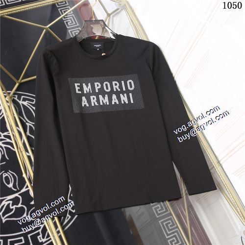 3色可選 長袖Tシャツ 着回し度抜群 2021秋冬 アルマーニ ARMANI 個性的なデザ EMPORIO ARMANIブランドコピー