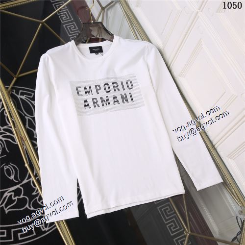 3色可選 長袖Tシャツ 着回し度抜群 2021秋冬 アルマーニ ARMANI 個性的なデザ EMPORIO ARMANIブランドコピー