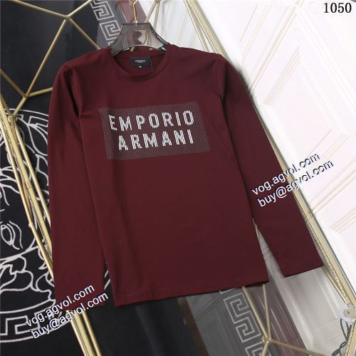 3色可選 長袖Tシャツ 着回し度抜群 2021秋冬 アルマーニ ARMANI 個性的なデザ EMPORIO ARMANIブランドコピー