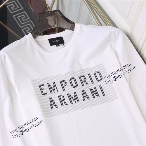 3色可選 長袖Tシャツ 着回し度抜群 2021秋冬 アルマーニ ARMANI 個性的なデザ EMPORIO ARMANIブランドコピー