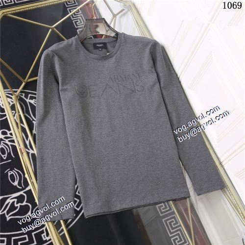 人気商品登場 EMPORIO ARMANIブランド コピー 2021秋冬 アルマーニ ARMANI 3色可選 長袖Tシャツ しわになりにくい