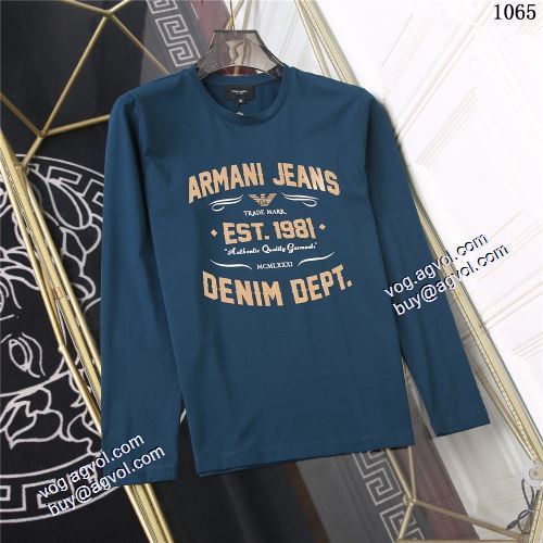自分らしいスタイリング 長袖Tシャツ 3色可選 EMPORIO ARMANIスーパーコピー 人気新品★超特価★ 2021秋冬 アルマーニ ARMANI